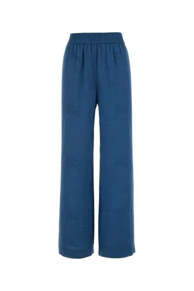 Burberry Blue Wide Leg Pajama