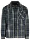 Burberry Blue Wool Shirt Men In Blue