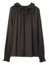 Burberry Bluse Mit Geometrischem Muster In Black