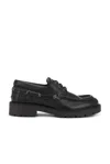 Burberry Men Leather Raft Boat Shoes In Black