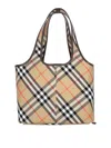 Burberry Ered\n\nsmall Checkered Tote Bag In Beige