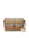 Burberry 'shoulder Bag With Check Pattern Notes In Black