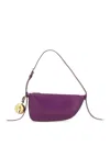 Burberry Ekd Nappa Leather Mini Sheild Sling Bag In Purple