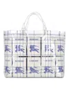 Burberry Ekd Label Tote Bag In White