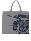 Burberry Canvas Tote Bag In Gris