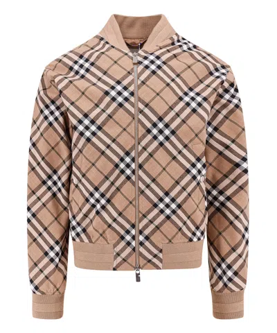 Burberry Bomber Jacket In Beige