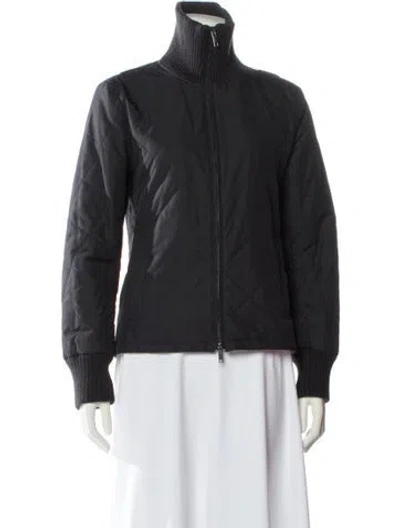Pre-owned Burberry Bomber Jacket In Black