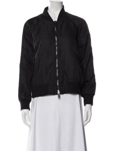 Pre-owned Burberry Bomber Jacket In Black