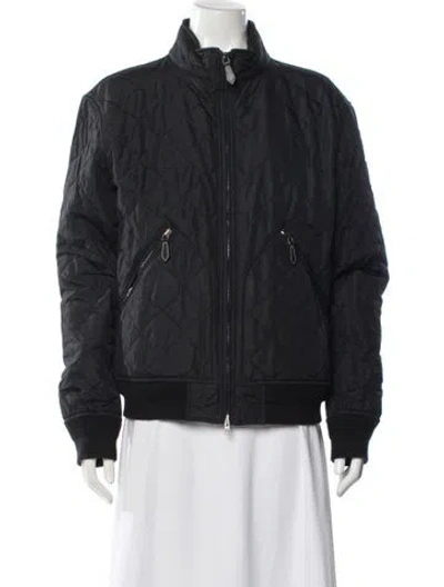 Pre-owned Burberry Bomber Jacket In Black