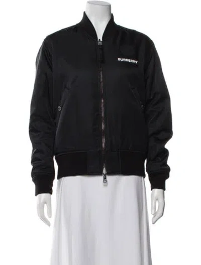 Pre-owned Burberry Bomber Jacket In Black