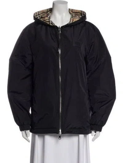 Pre-owned Burberry Bomber Jacket In Black