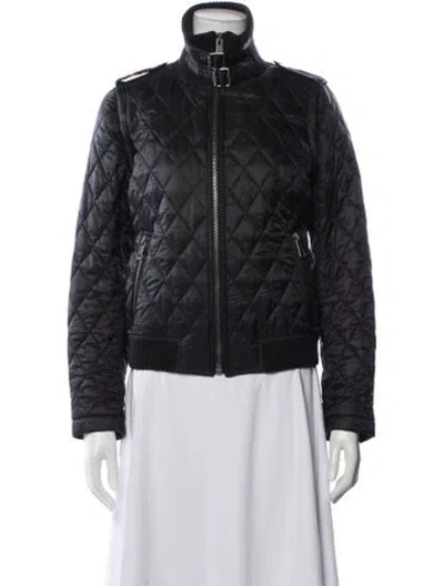 Pre-owned Burberry Bomber Jacket In Black