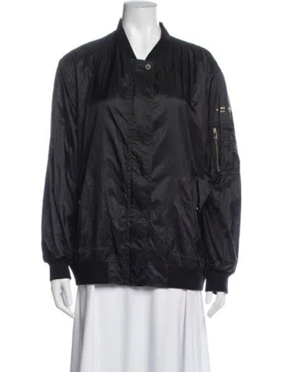 Pre-owned Burberry Bomber Jacket In Black