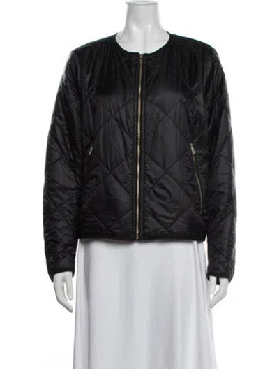 Pre-owned Burberry Bomber Jacket In Black