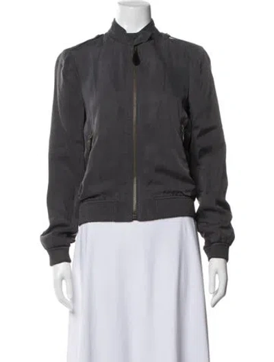 Pre-owned Burberry Bomber Jacket In Black
