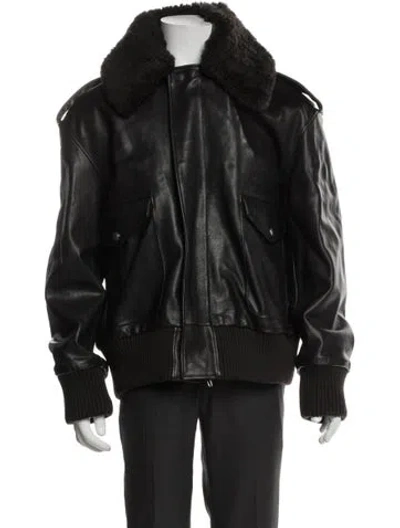 Pre-owned Burberry Bomber Jacket In Black