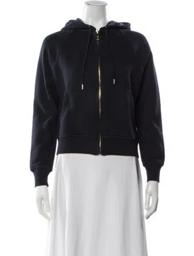 Pre-owned Burberry Bomber Jacket In Blue
