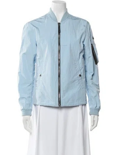 Pre-owned Burberry Bomber Jacket In Blue