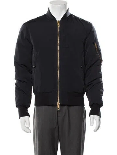 Pre-owned Burberry Bomber Jacket In Blue
