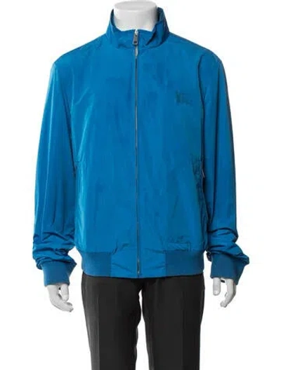 Pre-owned Burberry Bomber Jacket In Blue