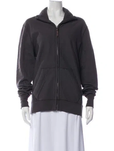 Pre-owned Burberry Bomber Jacket In Gray