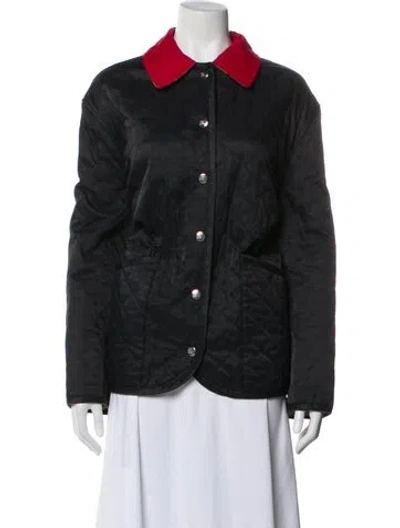 Pre-owned Burberry Bomber Jacket In Gray