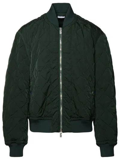 ジャケット Burberry Jackets Green Burberry Check jacket in green - Burberry | Mytheresa