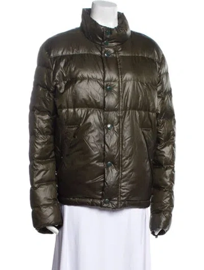 Pre-owned Burberry Bomber Jacket In Green