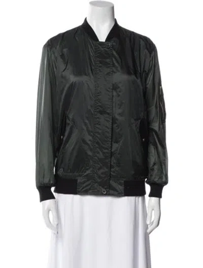Pre-owned Burberry Bomber Jacket In Green