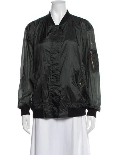 Pre-owned Burberry Bomber Jacket In Green