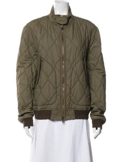 Pre-owned Burberry Bomber Jacket In Green
