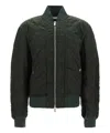 Burberry Quilted Zip-up Bomber Jacket In Green