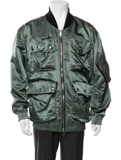 Pre-owned Burberry Bomber Jacket In Grey