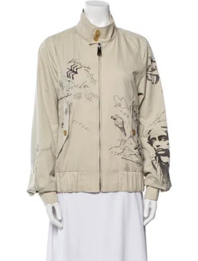 Pre-owned Burberry Bomber Jacket In Neutral