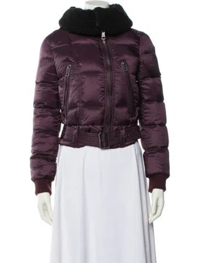 Pre-owned Burberry Bomber Jacket In Purple