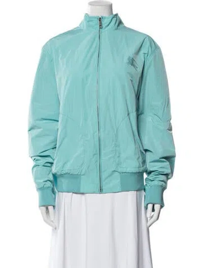 Pre-owned Burberry Bomber Jacket W/ Tags In Blue