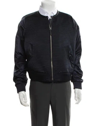 Pre-owned Burberry Bomber Jacket W/ Tags In Blue