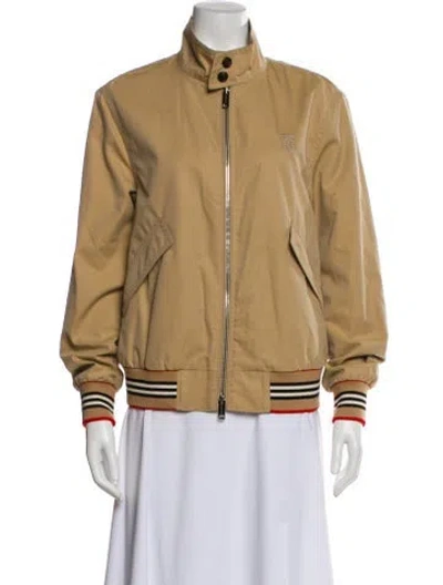 Pre-owned Burberry Bomber Jacket W/ Tags In Neutral
