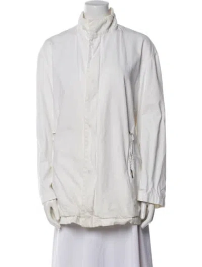 Pre-owned Burberry Bomber Jacket In White