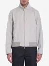 Burberry Logo Jacquard Bomber Jacket In Grey