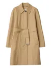 Burberry Mid-length Bonded Cotton Car Coat In Brown