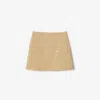 Burberry Bonded Gabardine Trench Mini Skirt In Neutral