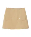Burberry Bonded Gabardine Trench Mini Skirt In Brown