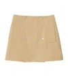 Burberry Bonded Gabardine Trench Mini Skirt In Brown