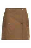 Burberry Bonded Gabardine Trench Miniskirt In Brown