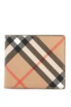 BURBERRY BURBERRY BOOK WALLET IN COATED CANVAS BI-FOLD DESIGN