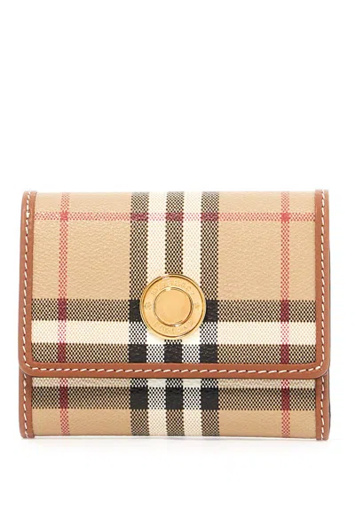 Burberry Womens Archive Beige Lancaster Coated-canvas Wallet