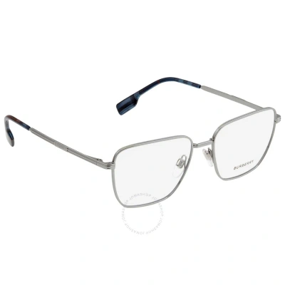 Burberry Booth Demo Square Men's Eyeglasses Be1368 1003 54 In Metallic