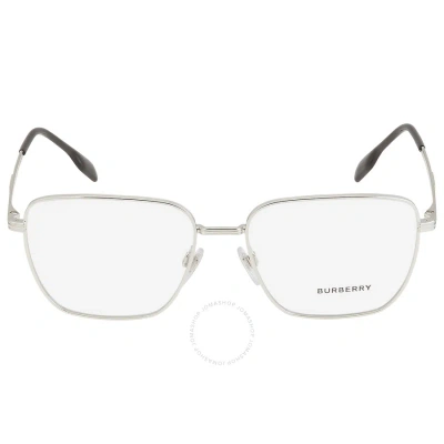 Burberry Booth Demo Square Men's Eyeglasses Be1368 1005 56 In Metallic