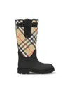 Burberry Marsha Stamp High Synthetic Rubber Rain Boots